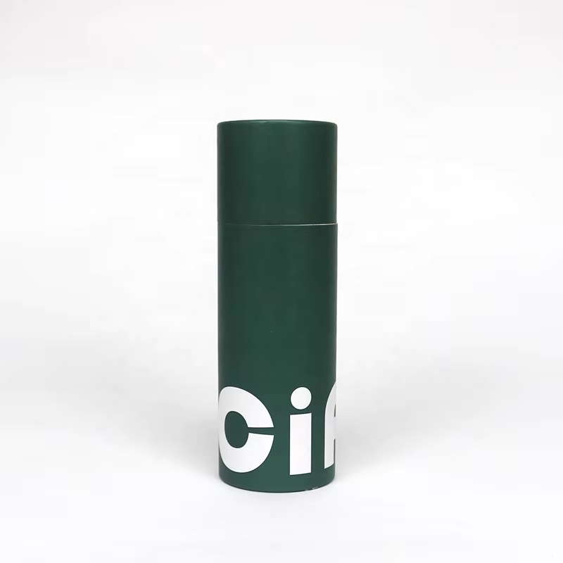 Custom Green Paper Tube Packaging Manufacturer